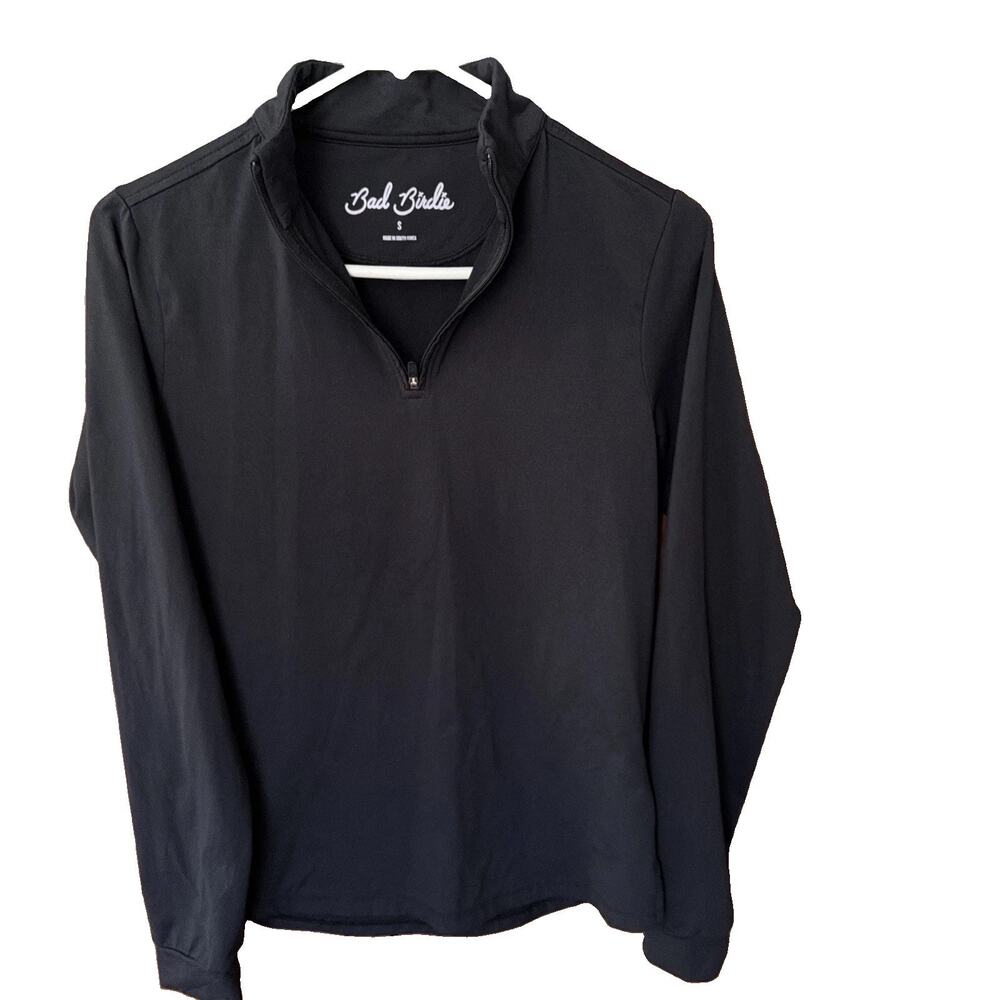 Bad Birdie Women's Performance 1/4 Zip Golf Pullover Black Small